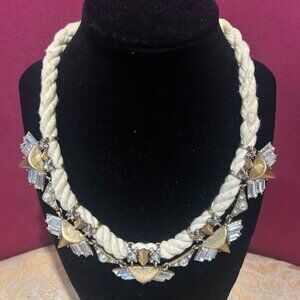 J.CREW - Twisted Rope Chunky Rhinestone Statement NECKLACE